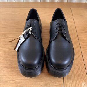 Dr. Martens Size 10/11 Unisex  Black Leather Lace-Up Shoes Rubber Sole Footwear